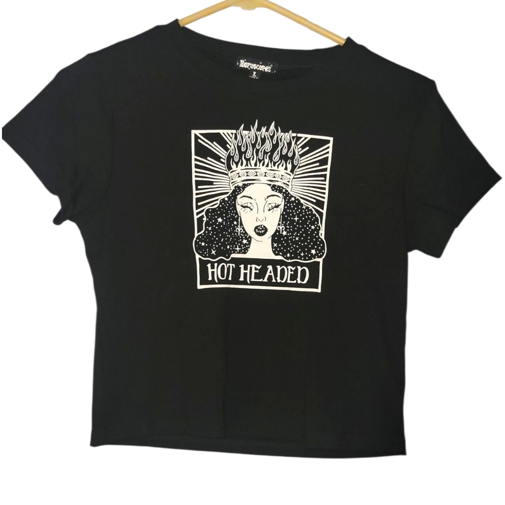 Dolls Kill Horoscopez NWT Hot Headed Aries Baby Tee Size Large